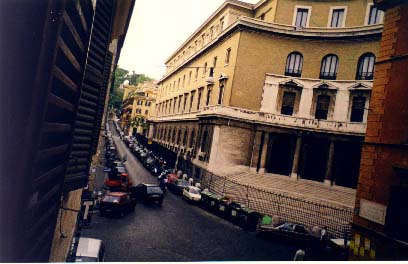 Looking westward along Via Luciano Manara